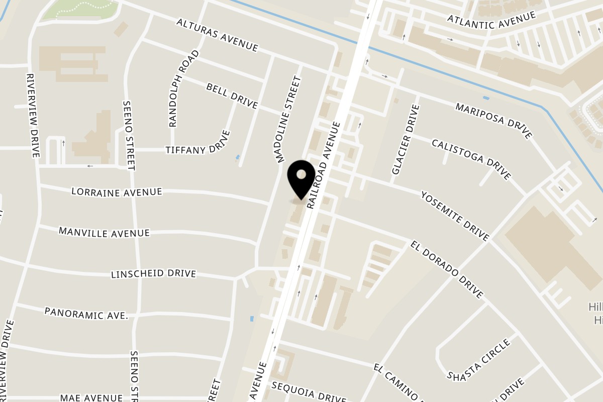 Map showing the location of Majlis Restaurant on 3788 Railroad Ave in Pittsburg